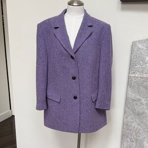 Chic Purple Wool Blazer